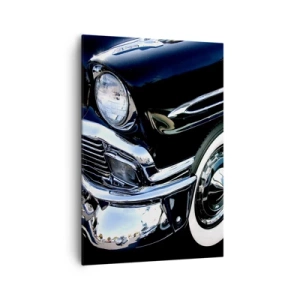 Tablou pe pânză - Clasicul în argintiu, negru și alb - 70x100 cm