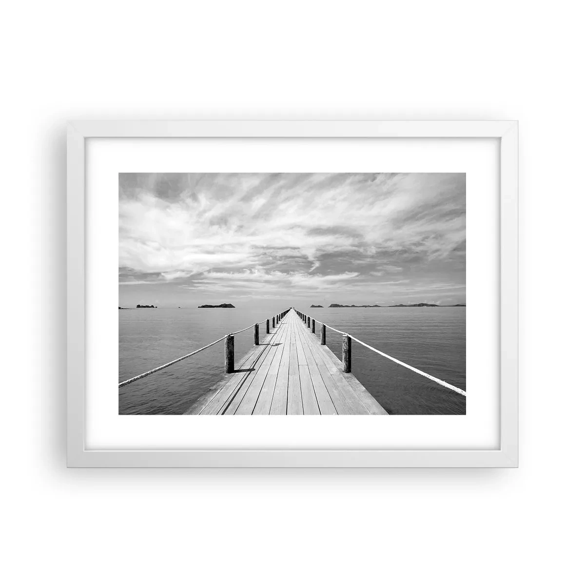 Poster în ramă albă - Ce zici de o călătorie... - 40x30 cm