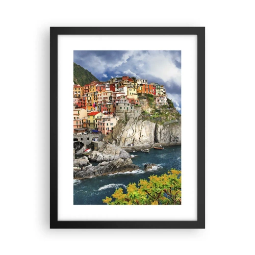 Poster în ramă neagră - Îmbrățișați de stânci - 30x40 cm