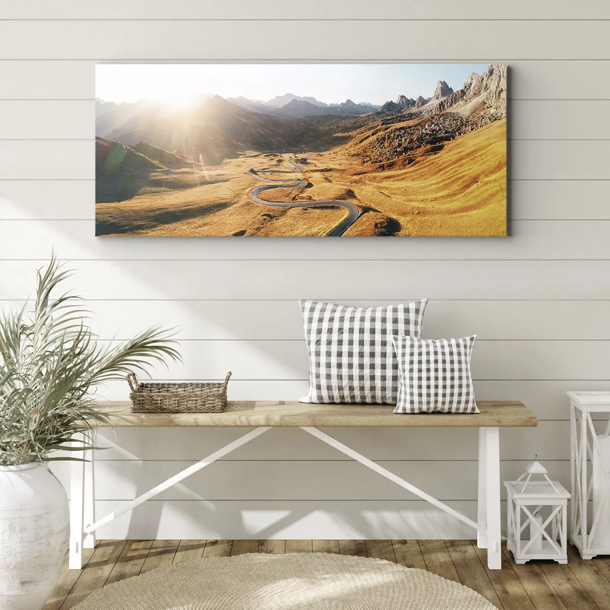Tablou pe pânză - Într-o vale de aur - 160x50 cm