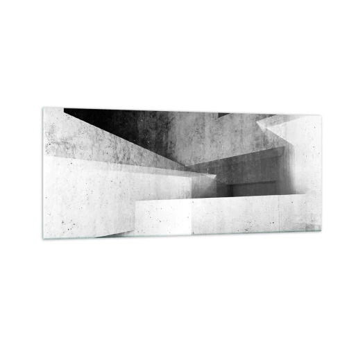 Tablou pe sticlă - Structura spațiului - 100x40 cm