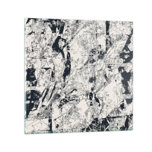 Tablou pe sticlă - Întrepătrunderea contrariilor - 70x70 cm