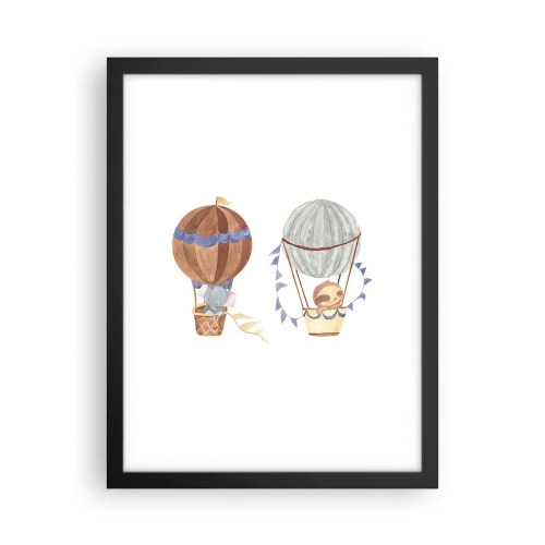 Poster în ramă neagră - Prieteni de călătorie - 30x40 cm