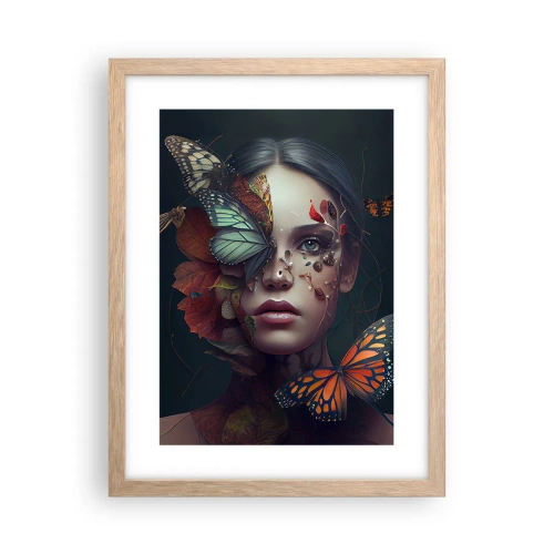 Poster în ramă de stejar deschis - Transformare minunată - 30x40 cm