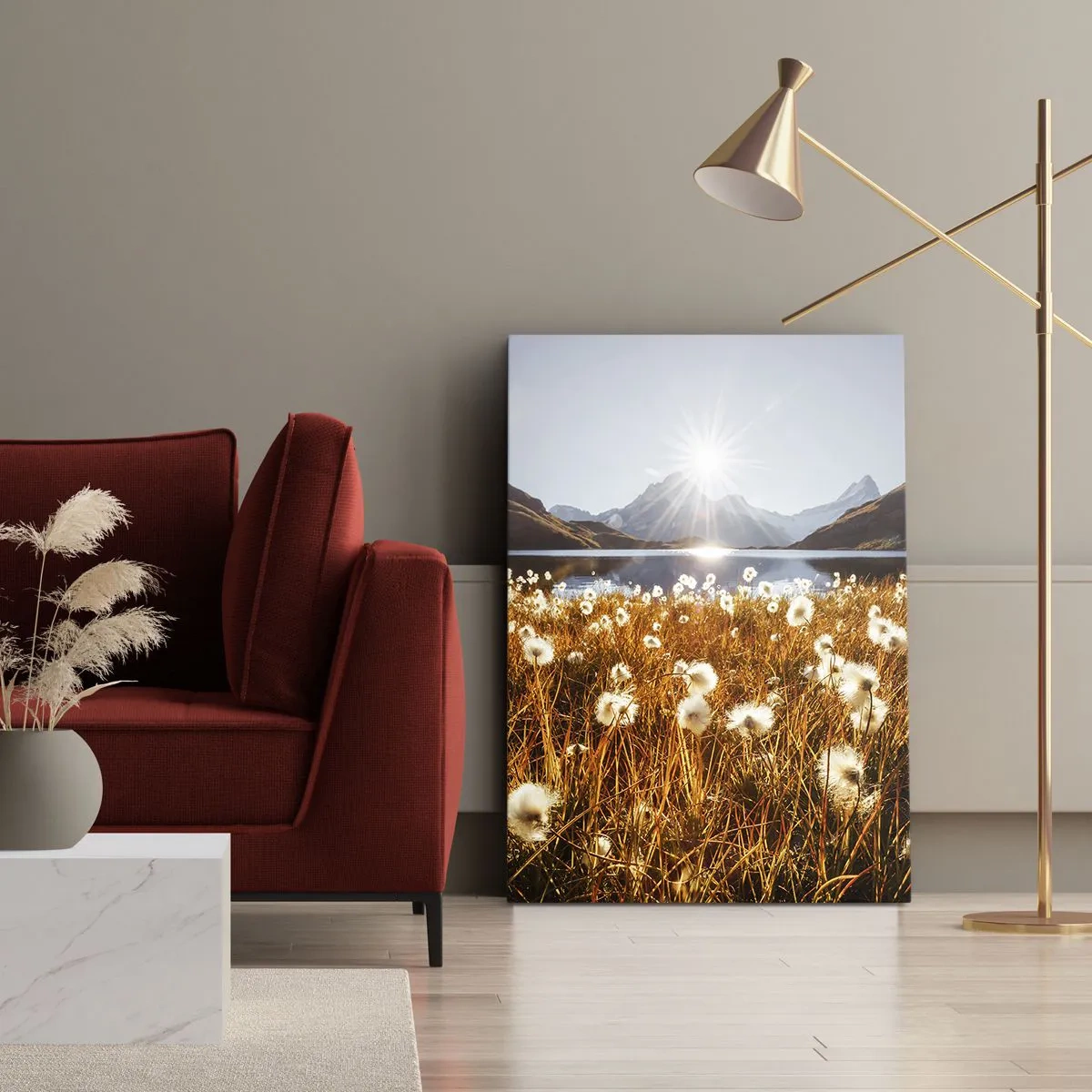 Tablou pe pânză Canvas - Duritatea rocilor, moliciunea ierbii - 80x120 cm