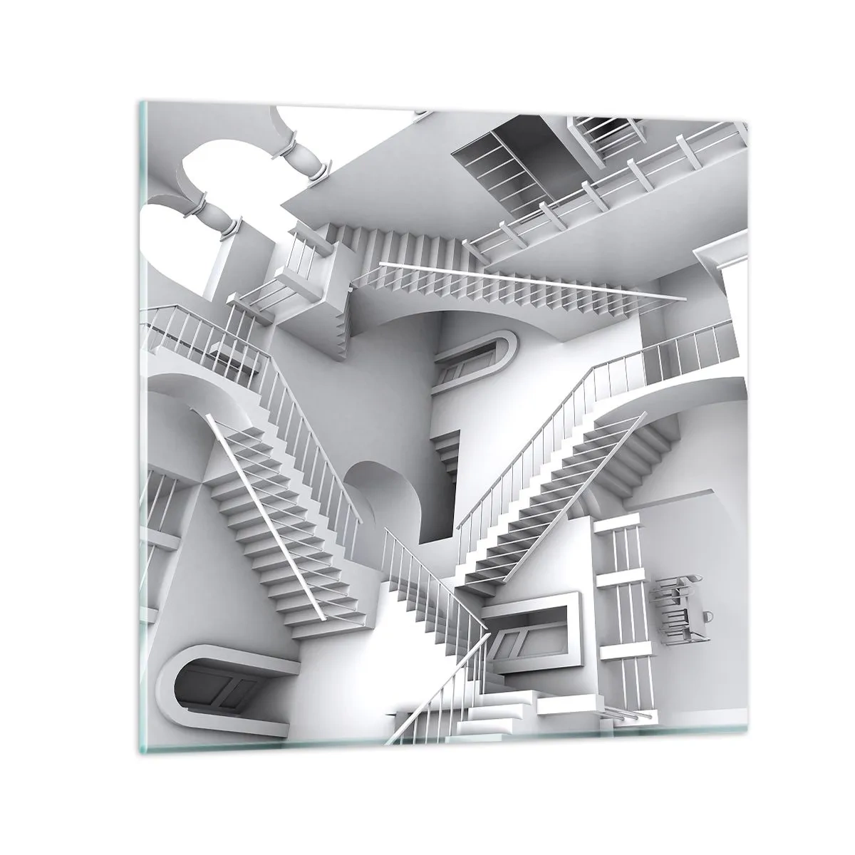 Tablou pe sticlă - Paradoxurile spațiului - 40x40 cm