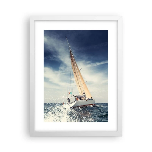 Poster în ramă albă - Nu ne vor prinde din urmă! - 30x40 cm