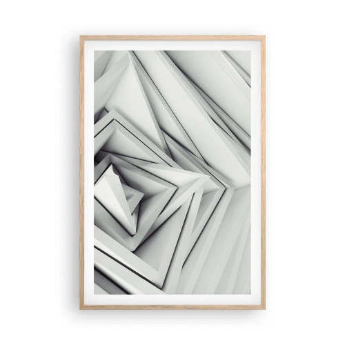 Poster în ramă de stejar deschis - Muguri cu unghiuri ascuțite - 61x91 cm