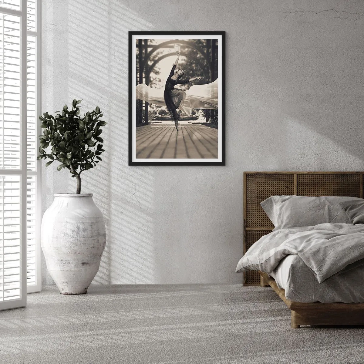 Poster în ramă neagră - Dansul spiritului de grădină - 40x50 cm