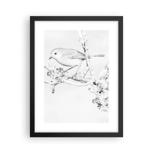 Poster în ramă neagră - Dimineață de iarnă - 30x40 cm