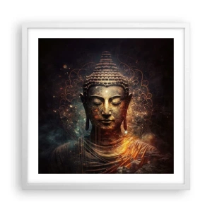 Poster în ramă albă - Echilibru spiritual - 50x50 cm