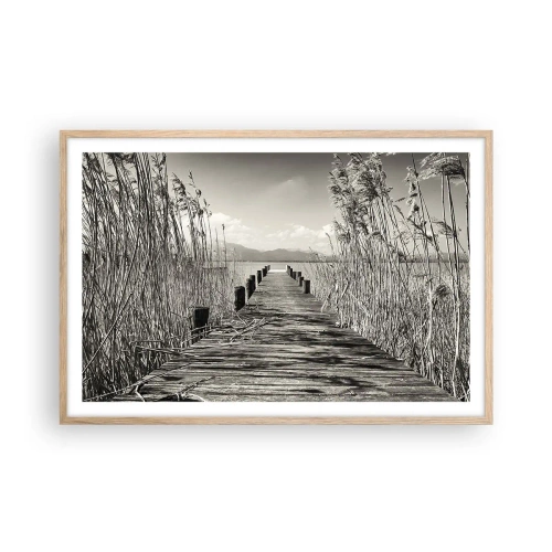 Poster în ramă de stejar deschis - În intimitatea ierburilor - 91x61 cm
