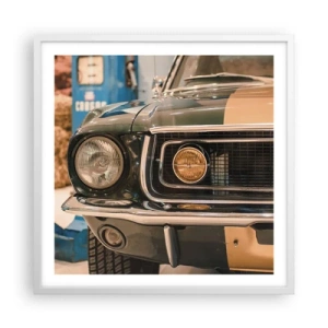 Poster în ramă albă - Întâlnire cu o legendă - 60x60 cm