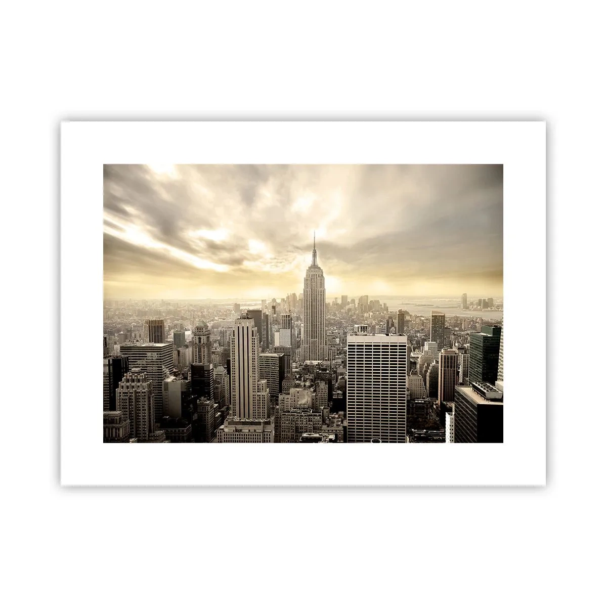 Poster - New York țesut din gri - 40x30 cm