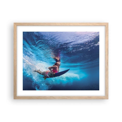 Poster în ramă de stejar deschis - Profunzimea bucuriei - 50x40 cm