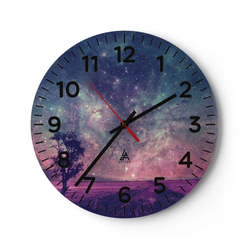 Ceas de perete - Ceas pe sticlă - Sub un cer magic - 30x30 cm