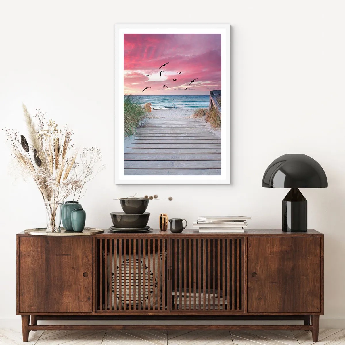 Poster în ramă albă - Impresie baltică - 30x40 cm