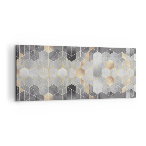 Tablou pe pânză - Compoziție diamantată - 100x40 cm