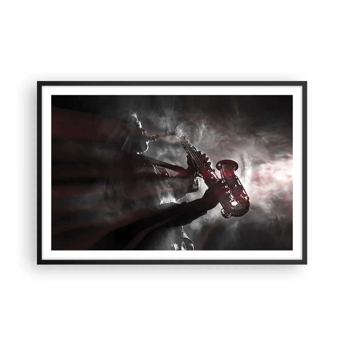 Poster în ramă neagră - În aburul jazzului - 91x61 cm