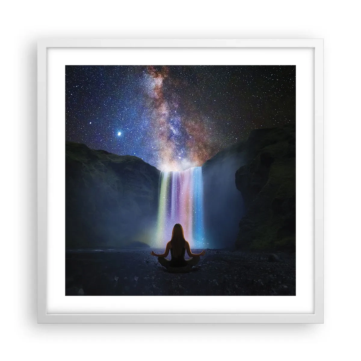 Poster în ramă albă - Armonie absolută - 50x50 cm