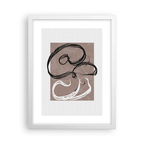 Poster în ramă albă - Compoziția - căutarea plenitudinii - 30x40 cm