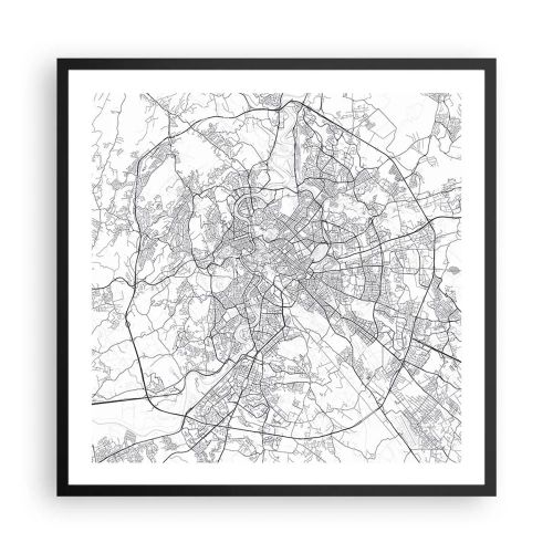 Poster în ramă neagră - Cerc roman - 60x60 cm