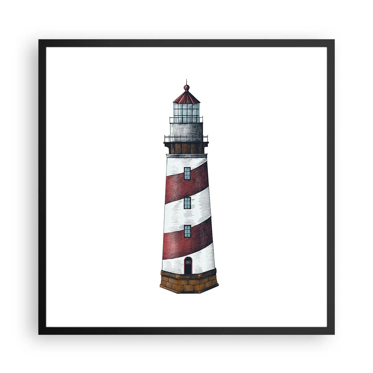 Poster în ramă neagră - Întotdeauna de veghe - 60x60 cm