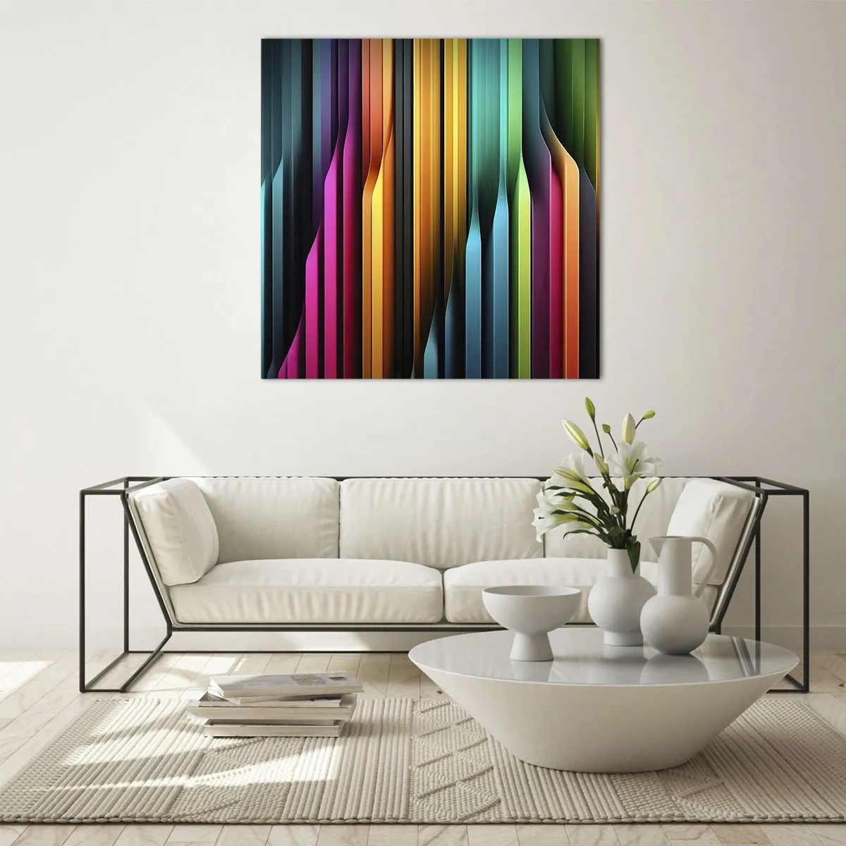 Tablou pe sticlă - Orgă de lumină - 70x70 cm