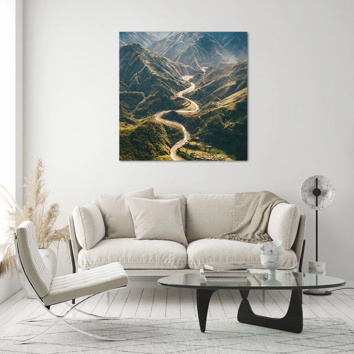 Tablou pe sticlă - Direct din inima munților - 60x60 cm