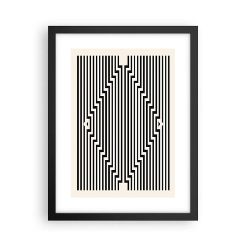 Poster în ramă neagră - Iluzie geometrică - 30x40 cm