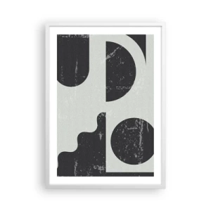 Poster în ramă albă - Compoziție deasupra și dedesubt - 50x70 cm