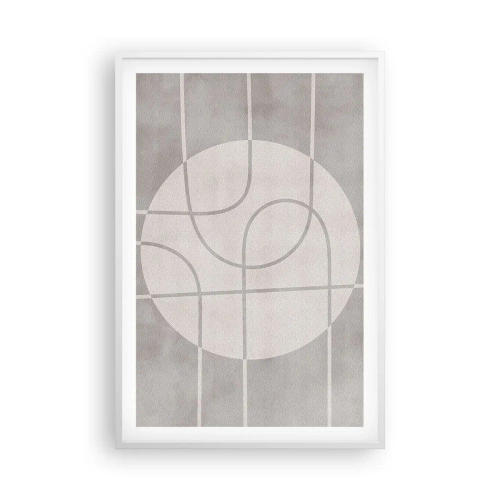 Poster în ramă albă - Circular și drept înainte - 61x91 cm