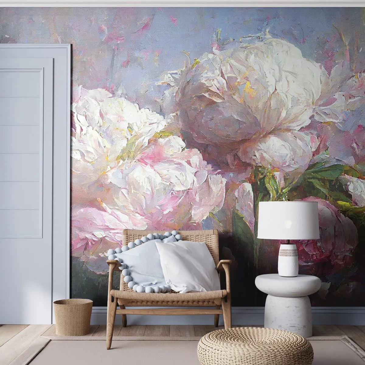 Tapet Standard Eco - Un buchet plin de viață - Flori, Bujori, Clasicism - 350x256 cm