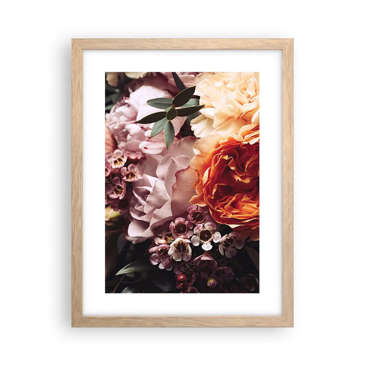 Poster în ramă de stejar deschis - Înghesuite în frumusețe - 30x40 cm