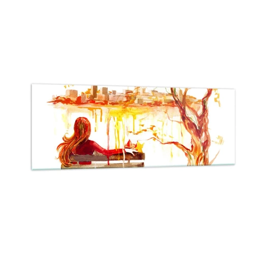 Tablou pe sticlă - Un moment de reflecție - 140x50 cm