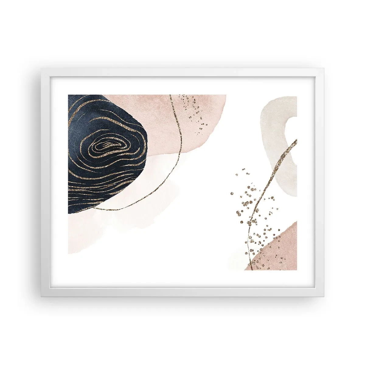 Poster în ramă albă - Totul curge - 50x40 cm