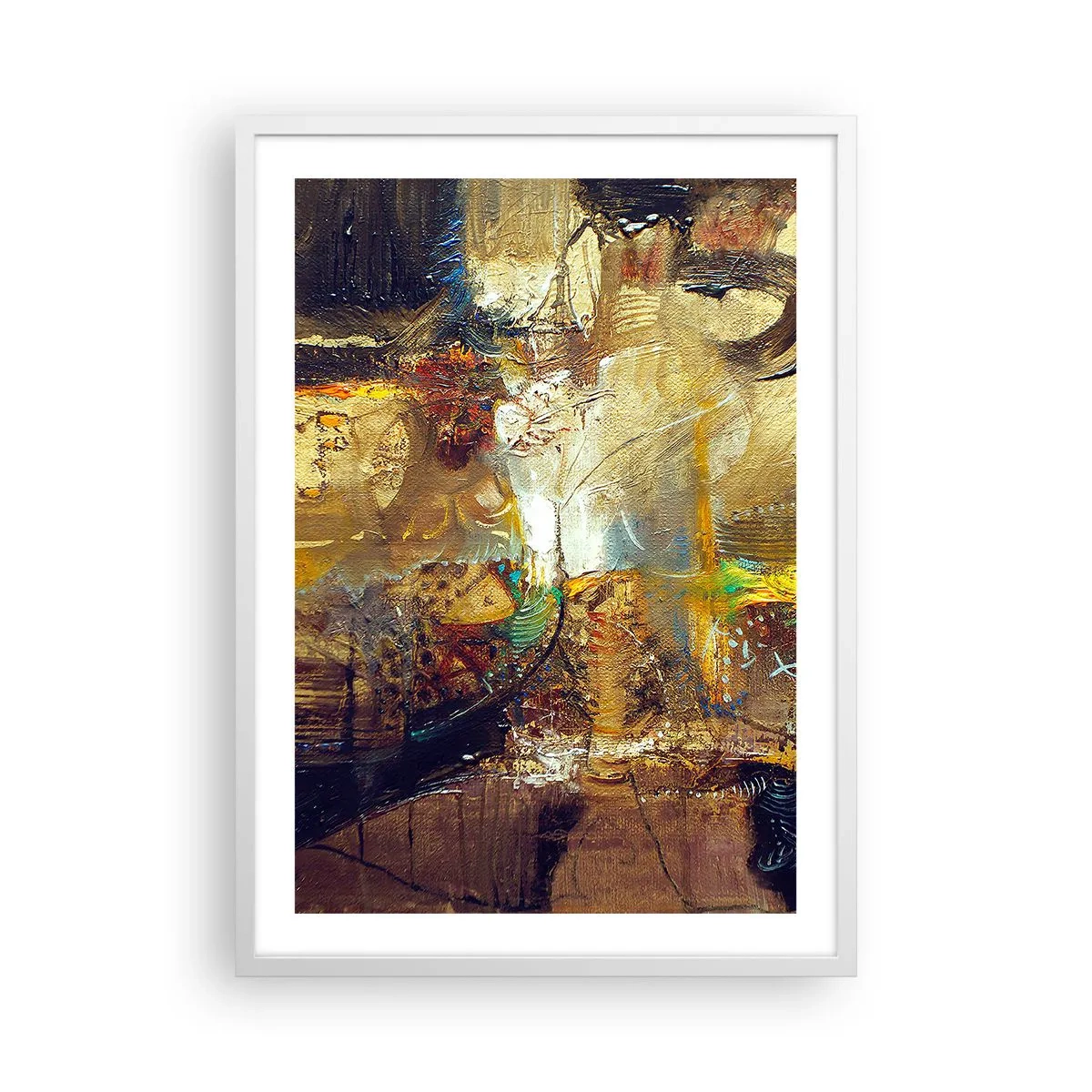 Poster în ramă albă - Rece, călduț, fierbinte - 50x70 cm