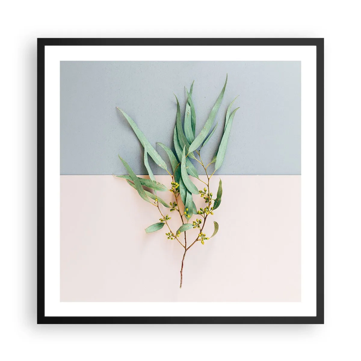 Poster în ramă neagră - Subtilitate pastelată - 60x60 cm