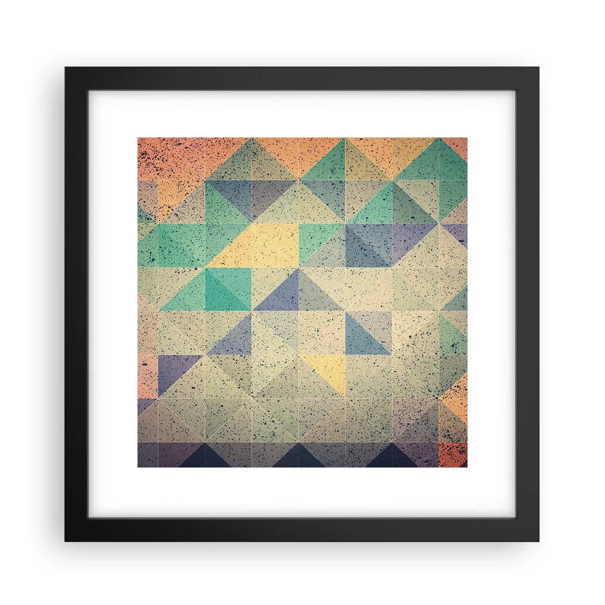 Poster în ramă neagră - Republica triunghiurilor - 30x30 cm