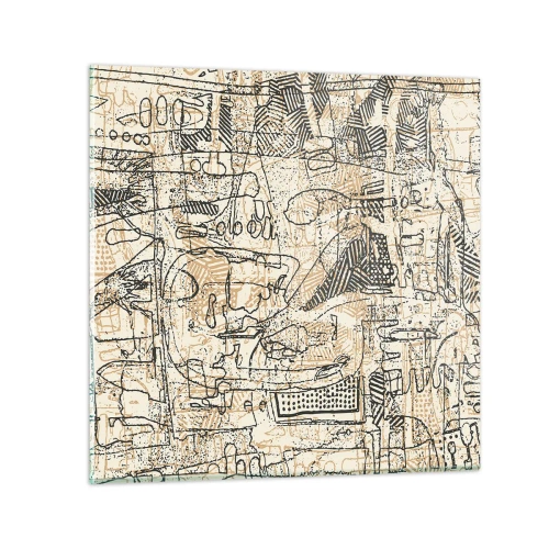 Tablou pe sticlă - Așteaptă să fie descifrat - 30x30 cm