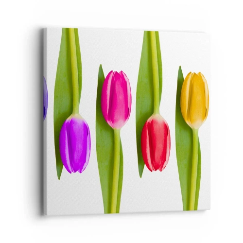 Tablou pe pânză - Compoziție curcubeu - 40x40 cm