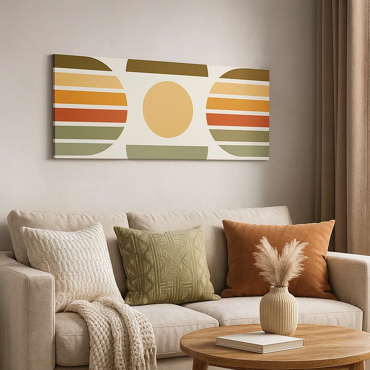 Tablou pe pânză - În culorile pământului - 30x30 cm