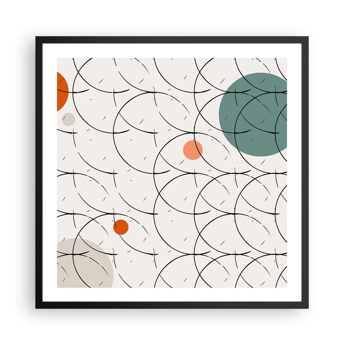 Poster în ramă neagră - În spiritul pop-art - 60x60 cm