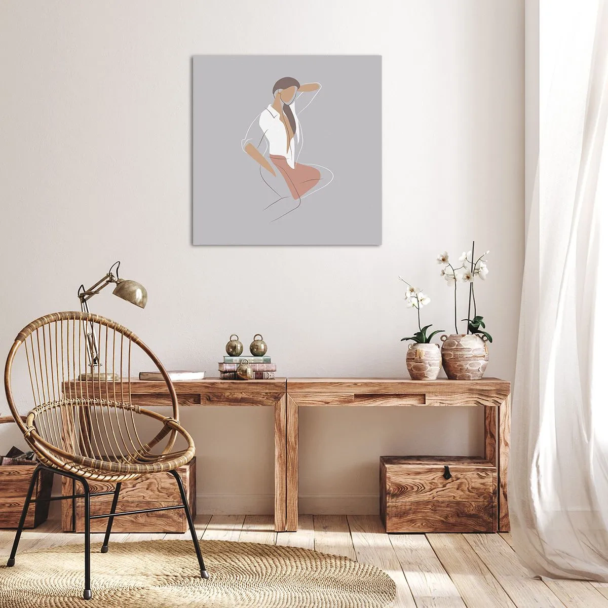 Tablou pe pânză - Schiță de farmec - 30x30 cm