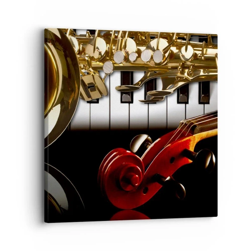 Tablou pe pânză - Tablă, lemn și fildeș - 30x30 cm