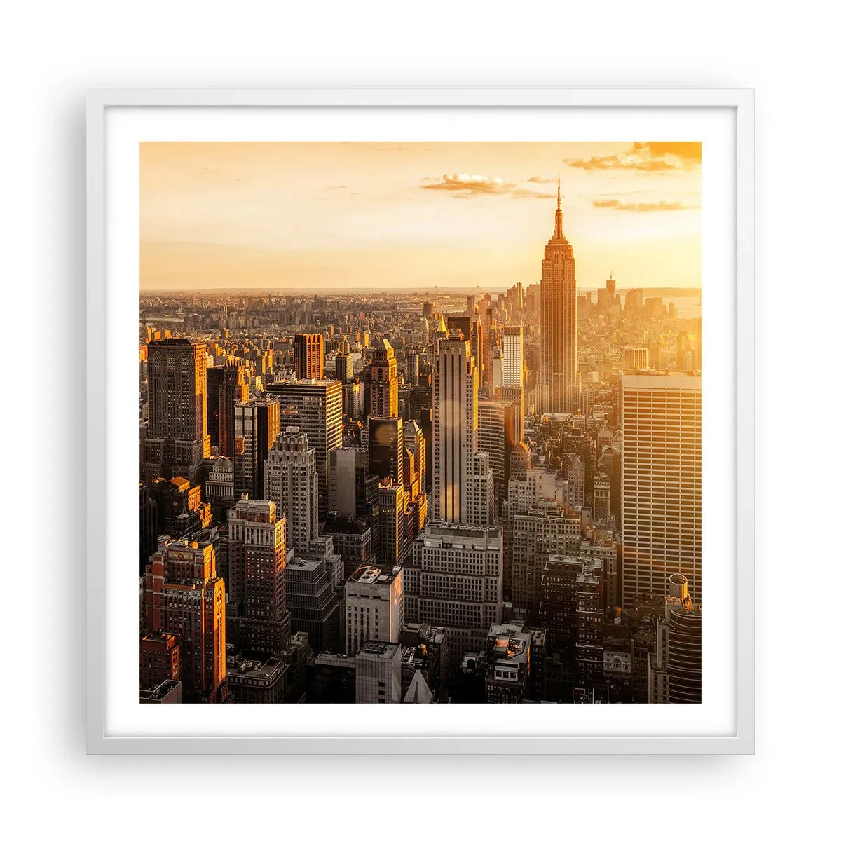 Poster în ramă albă - Crescând la soare - 60x60 cm