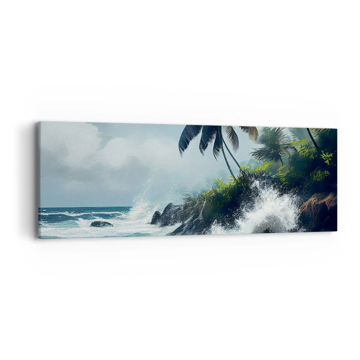 Tablou pe pânză - Pe un țărm tropical - 90x30 cm