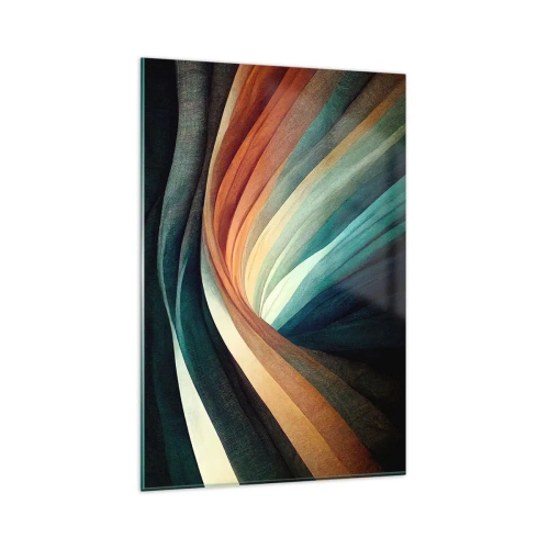 Tablou pe sticlă - Țesute din culori - 80x120 cm