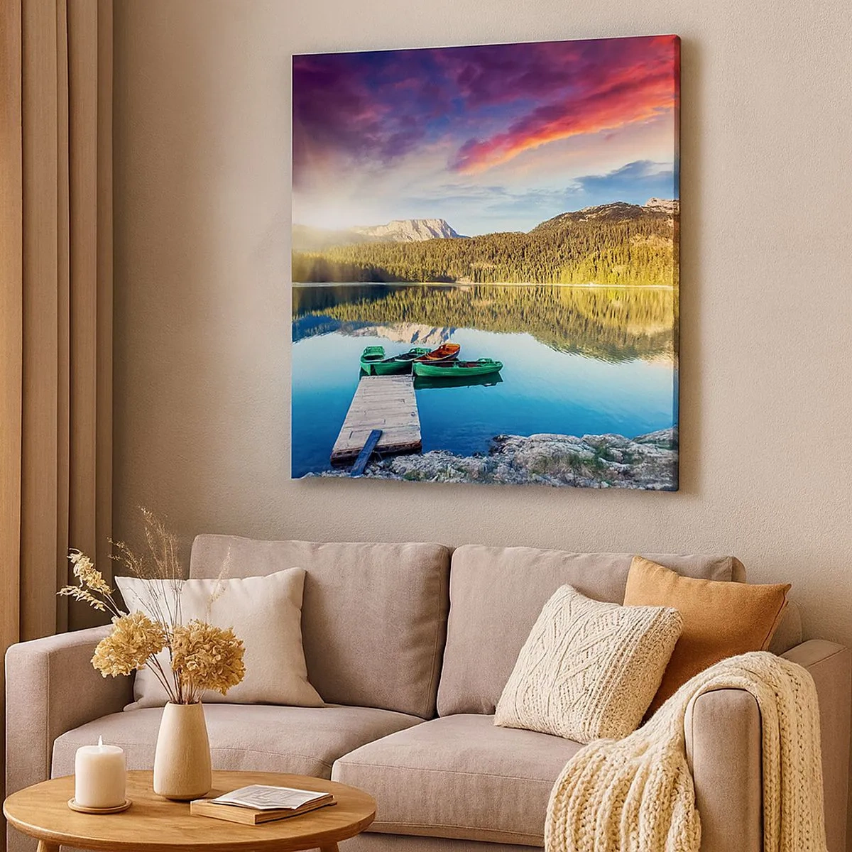 Tablou pe pânză - Spre o apă netedă ca o oglindă - 30x30 cm