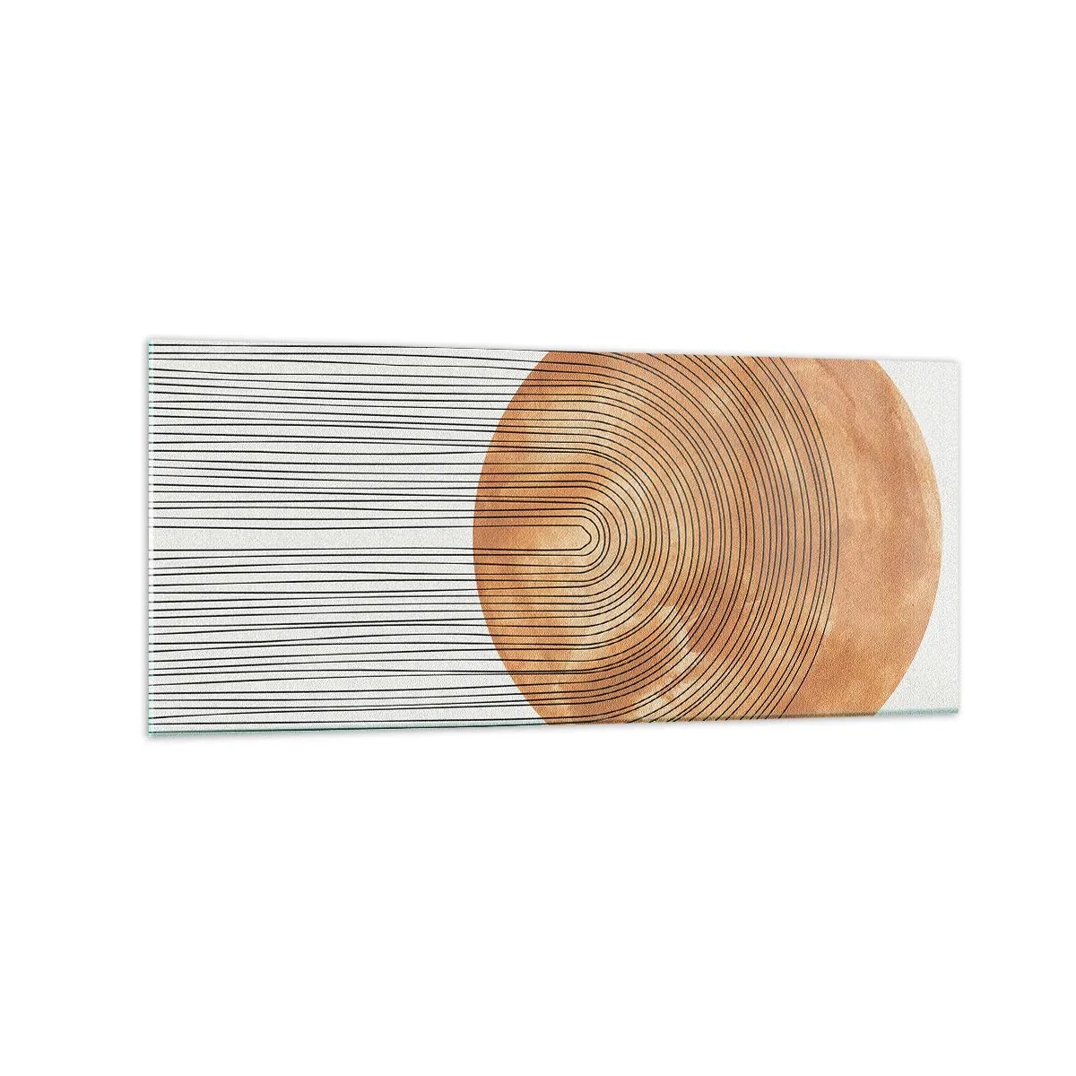 Tablou pe sticlă - Compoziția solară - 120x50 cm